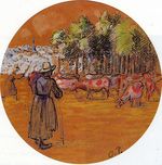 Писсарро Пастушок в Басинкур 1890г